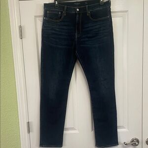 Lucky Brand Men's Deep Blue Slim Straight 121 38 x 32